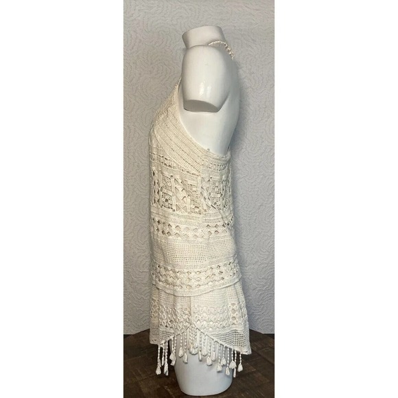 AQUA Cream 2 Piece Set Of Shorts And Tank Coachella Summer Outfit Size XSmall - Picture 10 of 12